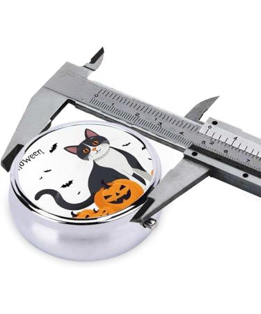 Happy Halloween Trick Or Treat Mini Round Pill Box | 3 Compartment Portable Pill Organizer for Travel Home & Office - Buy Online on GoSupps.com