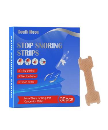 Nasal Strips 30PC Breath Easy Anti Snoring Help Stop Snoring Drug-Free Snoring Solution & Instant Nasal Congestion Relief Caused by Colds & Allergies