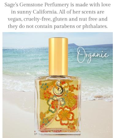 Amber Organic Perfume Spray by Sage- 2 oz Vegan & Cruelty-Free Earthy Scent Amber Blood Orange Musk Amber 2 oz Eau de Toilette Spray - Buy Online on GoSupps.com