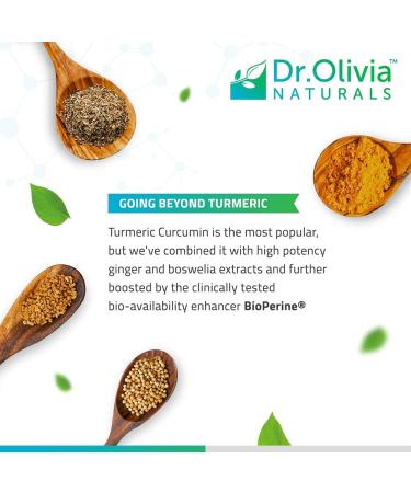 Organic Turmeric Complex with Curcumin, Boswellia, Ginger & BioPerine - 60 Capsules by Dr. Olivia - Buy Online on GoSupps.com