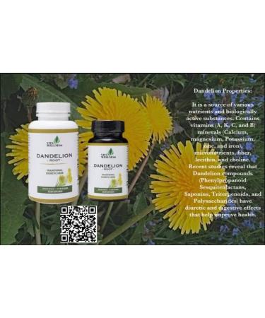 Organic Dandelion Root Capsules - Traditional Diuretic Herb - Non-GMO & Vegan - 120 Capsules for Immunity Support - Buy Online on GoSupps.com