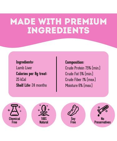 The Granville Island Pet Treatery Dehydrated Lamb Liver Treat (80g) Food for Dogs & Cat Treats Dog Chews Food Bites Single Ingredient to Maintain Nutrients Vitamins and Healthy Oils | Made in Canada Lamb Liver 80 g (Pack of 1) - Buy Online on GoSupps.com