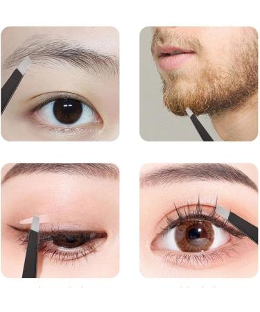 4-Piece Professional Stainless Steel Tweezers Set Precision Tweezers for Ingrown Hair Facial Hair Splinter Blackhead and Tick Remover - Buy Online on GoSupps.com