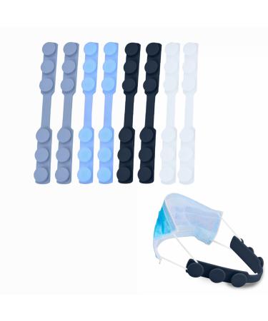 8 pieces silicone masking hook mask holder masking catchy mask masking mask extension adjustable for mouth nose protective masks (a 8 pieces)