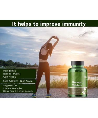 Bacopa Tablets 120 Tablets of 500 mg | Bacopa monnieri | Brahmi Herb| Pack of 1 - Buy Online on GoSupps.com