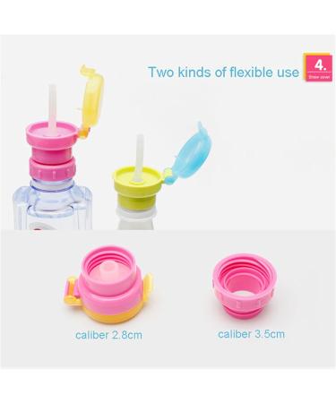 Spill Proof Water Bottle Straw Cap Portable SodaWater Bottle Twist Cover Cap with Straw for Children Adults - Buy Online on GoSupps.com