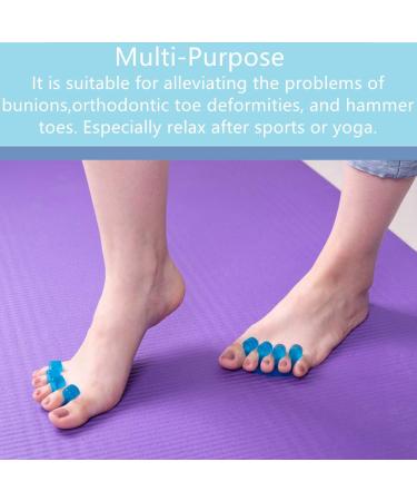 ZaxSota Pedicure Toe Separators - Washable Nail Polish Toe Nail Dividers - 2 Pairs Blue and Pink - Buy Online on GoSupps.com