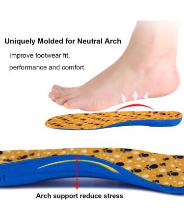 Buy Ailaka Children's Orthotic Athletic Insoles - Comfortable Shock-Absorbing Foot Support for Running (EU 32-35) - Orange - Buy Online on GoSupps.com