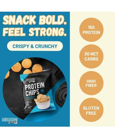 Protein Chips 15g Protein 3g Net Carbs Gluten Free Keto Snacks Low Carb Snacks Protein Crisps Keto-Friendly Made in USA (Sea Salt Vinegar 7 Pack) Sea Salt Vinegar 1.23 Ounce (Pack of 7) - Buy Online on GoSupps.com