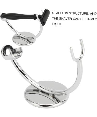 Premium Stainless Steel Shaver Stand - Single Shaving Brush Holder & Safety Support for Effortless Grooming | International Shipping Available - Buy Online on GoSupps.com