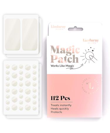 Magic Patch 112 Pack - Hydrocolloid Acne Pimple Patch Spot Skin Treatment Absorbing Dots - Infused with Tea Tree and Calendula Oil