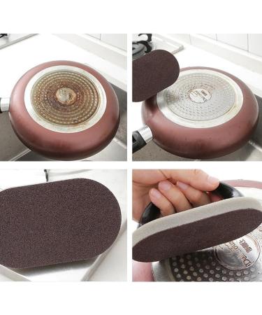Magic Sponge Brush with Handle Scouring Pad Pot Scrubber Nano Emery Sponge for Powerful Cleaning - Durable and Versatile Kitchen Cleaning Tool (Black 3 Pcs) Black 3 Pcs - Buy Online on GoSupps.com