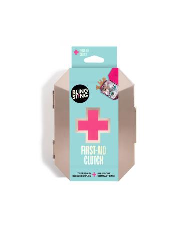 BLINGSTING First-Aid Clutch Kit - Compact Safety Case with 75 Essential First Aid Items - Rose Gold - Buy Online on GoSupps.com