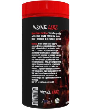Insane Labz Psychotic Diablo Thermogenic Fat Burner with Grains of Paradise and AMPiberry - 60 Servings - Buy Online on GoSupps.com