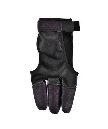 VGEBY Archery Finger Glove, Faux Cowhide Three Finger Recurve Bow Archery Glove for Hunting Shooting Bow