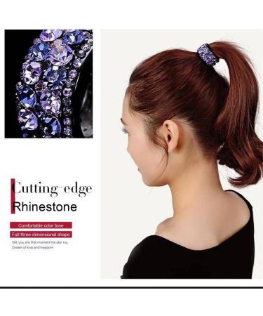 Rhinestone Hair Claws For Women Shiny Crystal Hair Clips Ponytail Bun Colorful Hairpins Hair N9D8 Barrettes Accessories purple - Buy Online on GoSupps.com