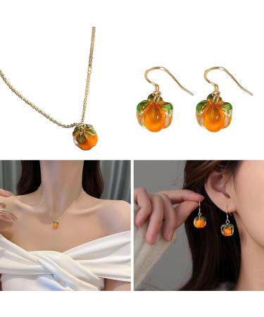 Vsilay Lianxue Orange Persimmon Collarbone Necklace - Unique Jewelry Gift for Women | International Shipping - Buy Online on GoSupps.com
