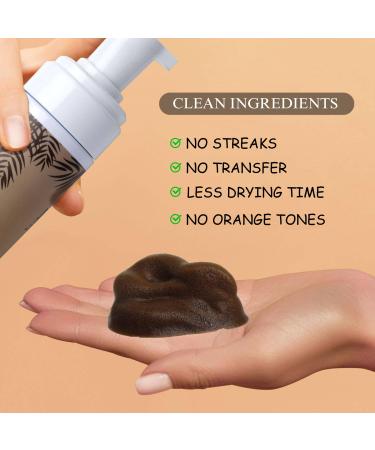 AINA Organic Vegan Dark Self-Tanner Mousse Kit | Oil-Free Sunless Tanning Mousse with Back Applicator & Mitt | Nourishing Self Tan for All Skin Types - 220ml - Buy Online on GoSupps.com