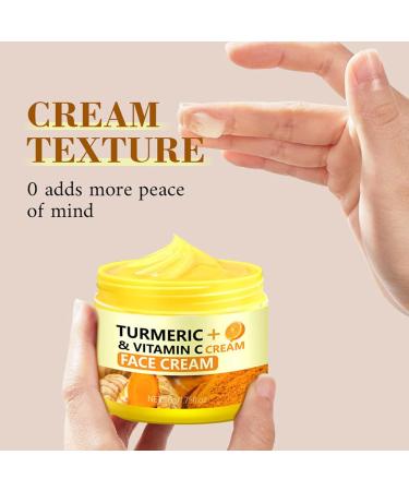  GNAUMORE Turmeric and Vitamin C Face Cream Turmeric Repair Cream Evens Skin Tone Moisturizing Skin Care Increases Elasticity 50g - Buy Online on GoSupps.com