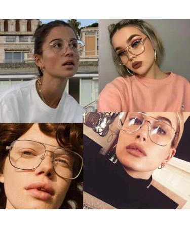 Musivon Vintage Glasses Frames for Men & Women - Decorative Silver Non-Prescription Eyewear - Buy Online on GoSupps.com