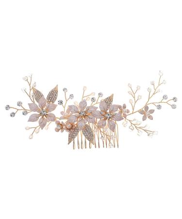Ipetboom Hair Accessory 1 Pc Hair Comb Bride Manual Alloy Hair up Hair Accessories