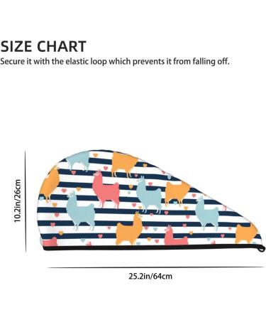 Colorful Llama Microfiber Hair Towel - Super Absorbent Coral Velvet Wrap for Long Curly & Thick Hair | Quick Dry for Women - International Shipping Available - Buy Online on GoSupps.com