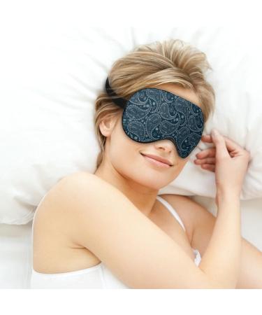 Floral Paisley Design Sleep Mask for Women | Adjustable Eye Shades & Elastic Strap for Comfort - Buy Online on GoSupps.com