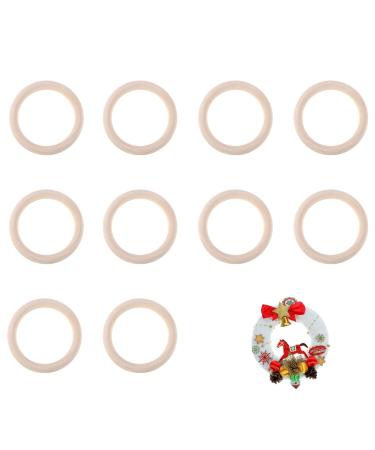10 pieces of baby wooden rings for tinkering 70mm wooden ring wooden baby childhood diseases ring wooden rings baby wooden rings for tinkering bite ring wood DIY craft ring trailer bite ring wood for child care - Buy Online on GoSupps.com