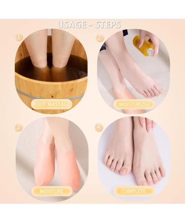Xnivuis Silicone Socks for Women - 3 Pairs Spa Gel Moisturizing Socks for Dry Feet & Rough Skin - Buy Online on GoSupps.com