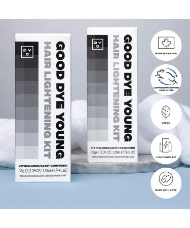 Good Dye Young Hair Lightener Kit | Moisturizing Vegan Bleaching Kit (4 oz) - Buy Online on GoSupps.com