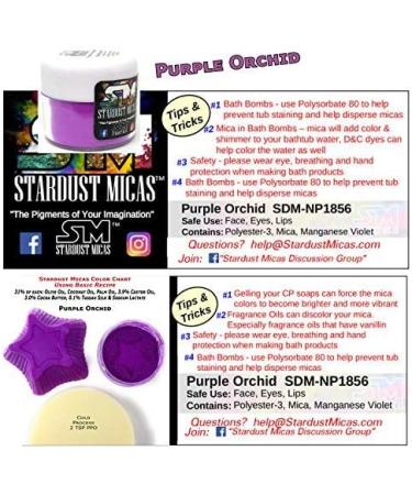 Stardust Micas Pigment Powder - 10g Jar Purple Orchid | Cosmetic Grade Colorant for Makeup, Soap Making, Epoxy Resin & DIY Crafting Projects - Buy Online on GoSupps.com