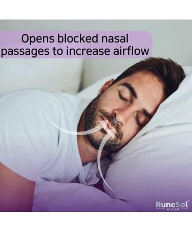 Runesol Snoring Relief Nasal Dilator - 8 Mixed Blue Nose Vents for Men and Women | Anti Snoring Devices for Sleeping | Congestion Relief and Snore Stopper - Buy Online on GoSupps.com