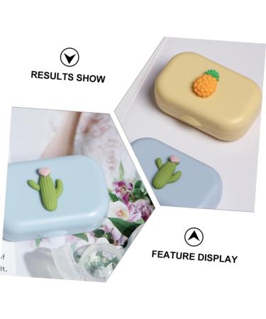 Solustrie 32pc Colored Contact Lens Holder Set - Eye Care Storage Case Mirror & Tweezers - Cartoon Design for Safe Contact Lens Protection - Buy Online on GoSupps.com