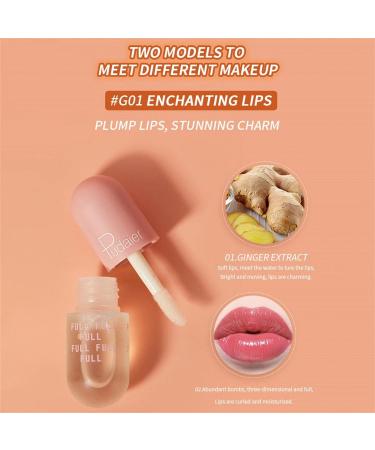 ZITIANY Lip Plumper Set - Natural Lip Care Serum for Moisturized, Plump Lips - Beautiful Day & Night Gloss - 2PCS Set - Buy Online on GoSupps.com