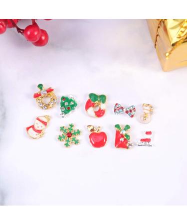 LEORX 2 Box Christmas Nail Jewelry 3D Colorful Metal Nail Studs Rhinestone Nails Art Decoration for Women Girls - Buy Online on GoSupps.com