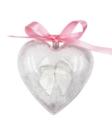 Baby Powder Puff Heart Shape Powder Puff - Soft Long-haired Body Powder Puff Washable Powder Puff for Baby Body White