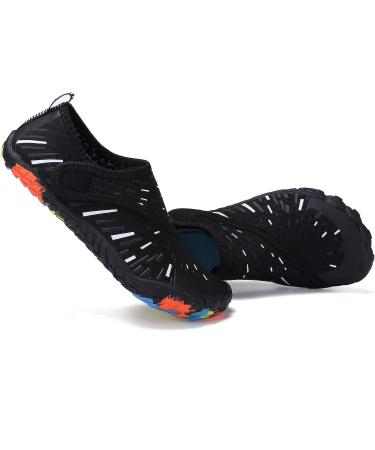 CIOR Kids Water Shoes - Lightweight Aqua Sneakers for Boys & Girls | Fast Dry Athletic Shoes (Big Kid Size 4, Black/White) - Buy Online on GoSupps.com