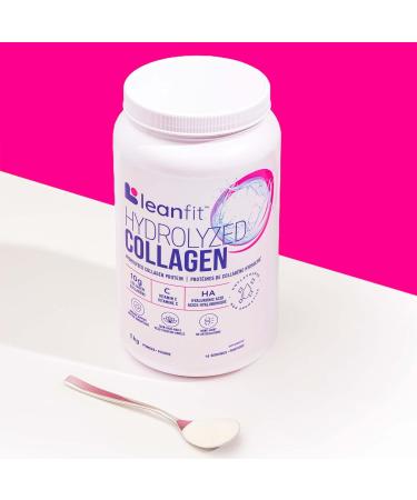 LEANFIT HYDROLYZED COLLAGEN Unflavoured 10g Grass-Fed Bovine Collagen (Type I III) + Vitamin C + Hyaluronic Acid Per Serving 98 Servings 1kg Tub for healthy skin hair bones joints & immunity 1 kg (Pack of 1) - Buy Online on GoSupps.com