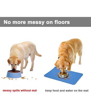 Moacc Slipproof & Waterproof Feed Mats for Dogs & Cats - Silicone Base 54x38cm - Blue - Buy Online on GoSupps.com