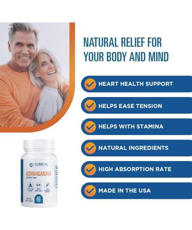 Clinical Effects Ashwagandha with Black Pepper for Stamina and Calm - 3 Pack, 180 Ashwagandha Capsules - Made in The USA - Buy Online on GoSupps.com