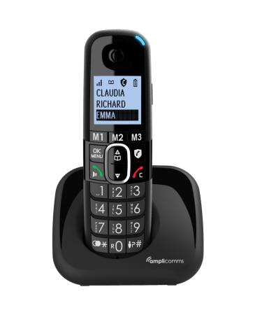 Amplicomms BigTel 1500 Cordless Big Button Phone for Elderly - Loud Phones for Hard of Hearing - Hearing Aid Compatible Phones - Phones for Seniors