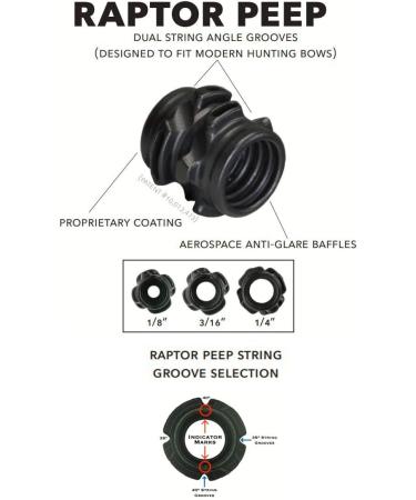 HAMSKEA Raptor Aluminum Hunting Bow Sight Peep - Anti-Glare 1/4, 1/8, 3/16 - Raptor Peep - Buy Online on GoSupps.com