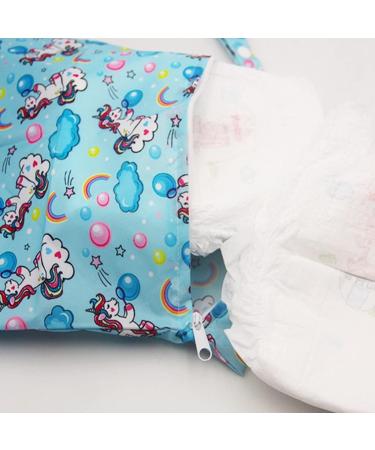 EGURS WETBAG Waterproof Reusable Diaper Bag - Stylish Blue & White Stripes Compact Size (22x15cm) for International Shipping - Buy Online on GoSupps.com