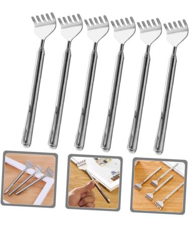 Frcolor 6-St Telescopic Back Massage Rake Stainless Steel Scratch Tool for Itching Relief | Adjustable Back Scratcher for International Shipping - Buy Online on GoSupps.com