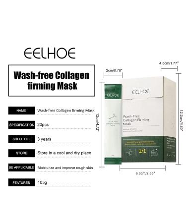 Korean Collagen Firming Mask 40 Pack - Anti-Aging Gel Cream for Men and Women - 20 Count x 2 - Deep Cleansing and Moisturizing - Buy Online on GoSupps.com