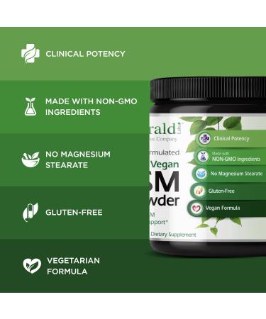 Emerald Labs MSM Powder 4,000mg - Plant-Sourced Joint & Collagen Support - 8 oz - Buy Online on GoSupps.com