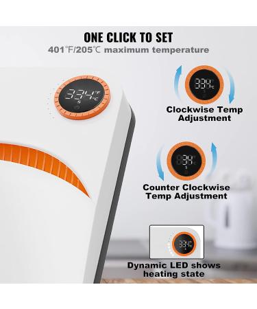 VEVOR 9x9inch Portable Heat Press Machine for T-Shirts/Pillows/Bags - Orange - Buy Online on GoSupps.com