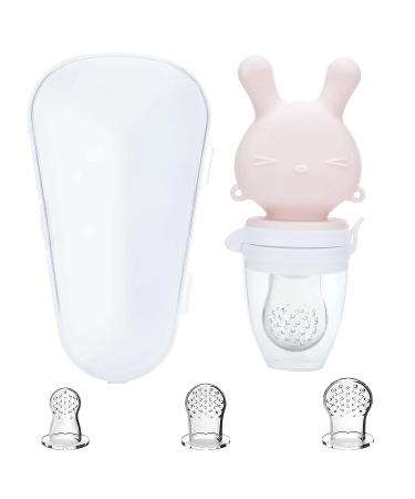 Baby Fruit Feeder Pacifier - Soft Silicone Teether for Teething Relief | Pink | 0-18 Months - Buy Online on GoSupps.com