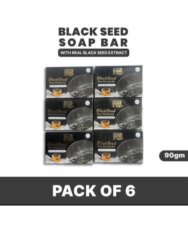 Black Seed Soap Bar | Halal & Natural | Cumin Seed | Face & Body | All Skin Types | Pack of 6 - International Shipping - Buy Online on GoSupps.com