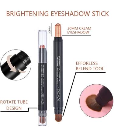6 Colors Glitter Eyeshadow Stick Set Cream Eye Shadow Pencil Shimmer Glitter Pearl Eye-Shadow Stick Waterproof Eye Shadow Pencil Crayon Brightener Makeup for Girls - Buy Online on GoSupps.com